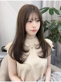透明感カラー/前髪カット/ヘアセット/モテヘア/レイヤーカット