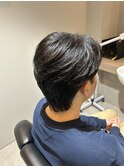 センター分けマッシュ