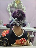 【Ｍｅｒｃｉ】ツインお団子☆リボンとパールアレンジ