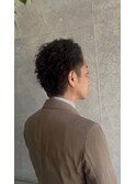 オールバックパーマスタイル