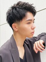 トルネード(TORNADO)&nbsp;スーツ短髪ツーブロック束感モテる黒髪フェザーパーマt731