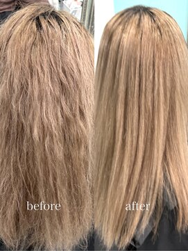 ドライブアンドビジョン 池袋(Drive&Vision) ハイダメージ縮毛矯正#ハイブリーチ縮毛矯正