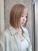 サンク 原宿 表参道(cinq) ダブルカラーハイトーンカラーピンクブラウンベージュカラー30代