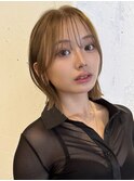 シースルミニマルボブショート顔まわり外ハネ切りっぱなし
