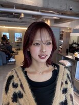 エッジ(EDGE)&nbsp;カシスレッド×外ハネミディ