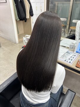 アジールヘア 東上野店(agir hair) 髪質改善さら艶ストレート高発色カラーオリーブカラー透明感上野