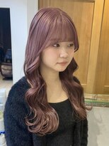 テトラ バイ ネオリーブ 横浜西口店(tetra by neolive)&nbsp;ピンクラベンダー　ハイトーン　レイヤー　シャギーカット横浜★