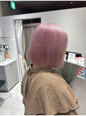 ホワイトピンクラベンダーピンクハイトーンボブ成増