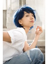 ビビト(bibito) bibito アシンメトリー&ブルーカラーショート