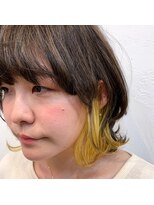 ハニーマスタード(HONEY MUSTARD)&nbsp;【インナーカラー】モードなマッシュウルフ