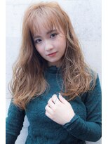 メノン 茨木店(Menon)&nbsp;ことりベージュ　小顔　グラデーションカラー　ロングウェーブ