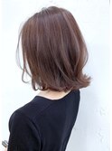 【Blanc/栄】柔らかピンクベージュ/無造作ハイライト/ボブ