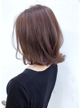 ブラン 栄(Blanc) 【Blanc/栄】柔らかピンクベージュ/無造作ハイライト/ボブ