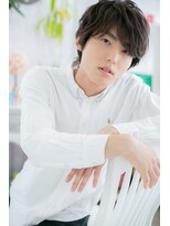 ミック 日暮里店(miq) 重め前髪ニュアンスウェーブサイドグラデーションb1