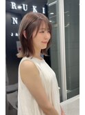 大人の透明感ボブ