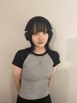 アルカナ 明治神宮前原宿(ARCANA)&nbsp;黒髪グレーベージュレイヤーロング前髪パーマ アッシュブラック