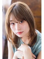銀座　cheri 顔周りレイヤー×透明感ブラウン