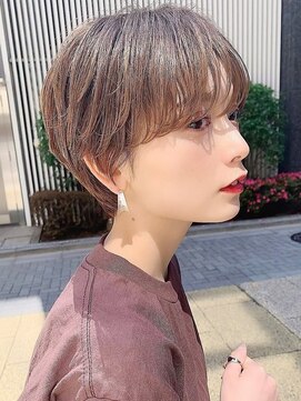 ロシェ 横浜店(loche) ウェットヘア オリーブベージュ×顔周りショート×横浜
