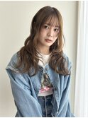 LA PENSEE / beige 田川 / レイヤーカット/ウェーブ巻き