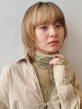 ガーデン 銀座(GARDEN) ウルフ/顔まわりカット/イメチェン/レイヤーカット/ベージュ