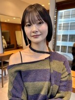 ヤイエ 青山店(yiye)&nbsp;大人ボブ大人ショートボブ切りっぱなしボブ前髪あり前下がりボブ