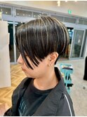 刈り上げショート◎刈り上げマッシュショート◎細めハイライト☆
