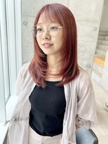 カケル(×.)&nbsp;ナチュラルレイヤー/ピンクブラウン/韓国風