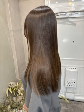 ファビ 渋谷(Fab) くびれヘア/暗めカラー/アプリコットオレンジ/縮毛矯正