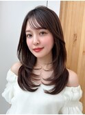 【20代30代】顔周りレイヤー/ココアベージュ/ショコラブラウン