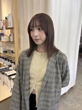 【小川 結女花】ミルクベージュ　水素カラー