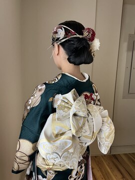 森岡美容室 成人式仕様　着付け＆ヘアセット