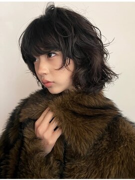 ナヌーク ダイカンヤマ(nanuk daikanyama) ニュアンスボブパーマベージュブラウンくせ毛風パーマドライヘア