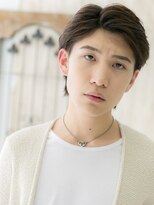 メンズヘア ビーセカンド 草加店(MENS HAIR B-2)&nbsp;七三分けオールバックダークブラウン刈り上げ大人ショートW草加