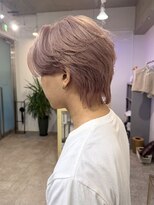 ラニヘアサロン(lani hair salon) ピンクミルクティー/暖色カラー/メンズハイトーン/ケアブリーチ/