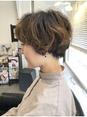 ショートボブ*マッシュ*ニュアンスパーマ