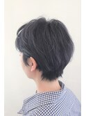 デニムカラー　ネイビーカラー　ハンサムショート