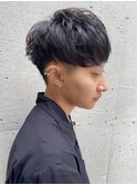 【KANGOL】センターパート パーマ 韓国 ウルフ マッシュ カラー