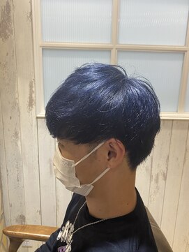 エイト新宿店(EIGHT shinjuku) ラベンダーブルー マッシュショート ケアブリーチ