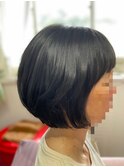 前上がりナチュラル丸みボブ