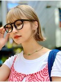 【修】20代30代40代◎透明感カラー×韓国切りぱなしボブ