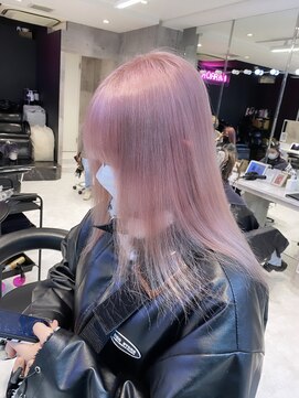 リル 溝の口(LiL) くすみピンク/溝の口/ケアブリーチ/学割U24/レイヤーカット