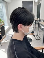 ネオリーブ クーロ メゾン 横浜(Neolive curro Maison)&nbsp;韓国マッシュセンターパート×フェザーパーマMEN’S HAIR