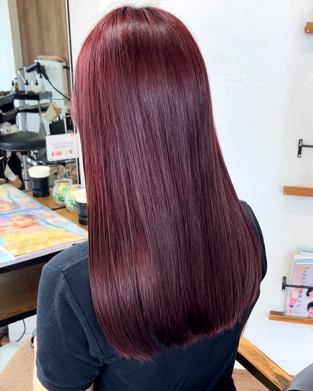 〇チェリーレッド ボルドーカラー ワインレッド 艶カラー
