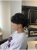 波巻きスパイラルパーマ　波巻きパーマ　メンズパーマ