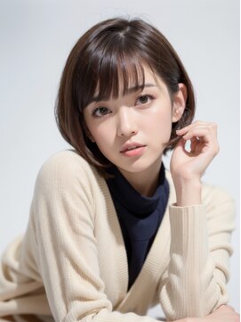 ブロッサム 東久留米店(Blossom) 大人美人ワンカール小顔補正立体カットうるツヤ艶感前髪