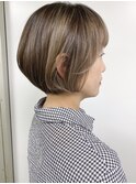 【morio原宿】大人 ショートボブ ハイライトカラー