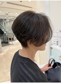 ハンサムショート×グレージュカラー