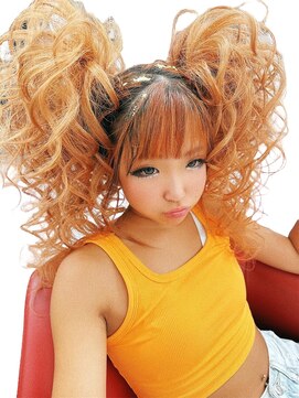 キッズヘアセット/ギャル/小学生ギャル/バニーツインテール