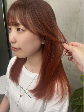 ソルトウォーター(SALT WATER) ピンクオレンジ/グラデーション/ブリーチあり/恵比寿/代官山