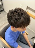 【カール感弱め】スパイキーショート×ゆるパーマ